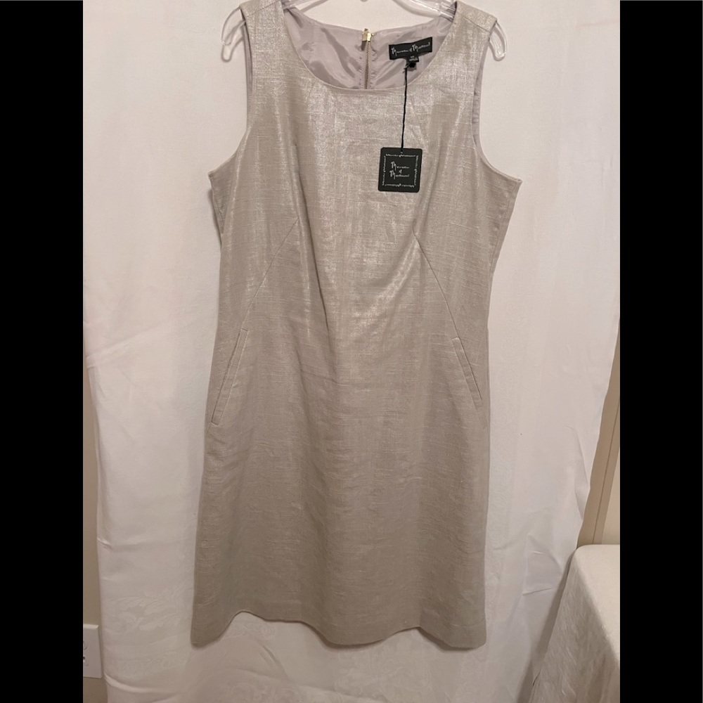 Sheath dress beige size 10 by Mercer & Madison